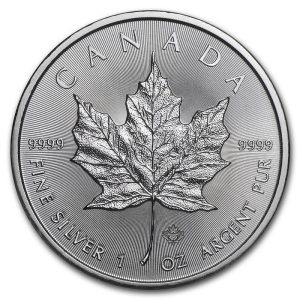 Moneda Maple Leaf (Canadá) de Plata 1 oz (Año en curso)