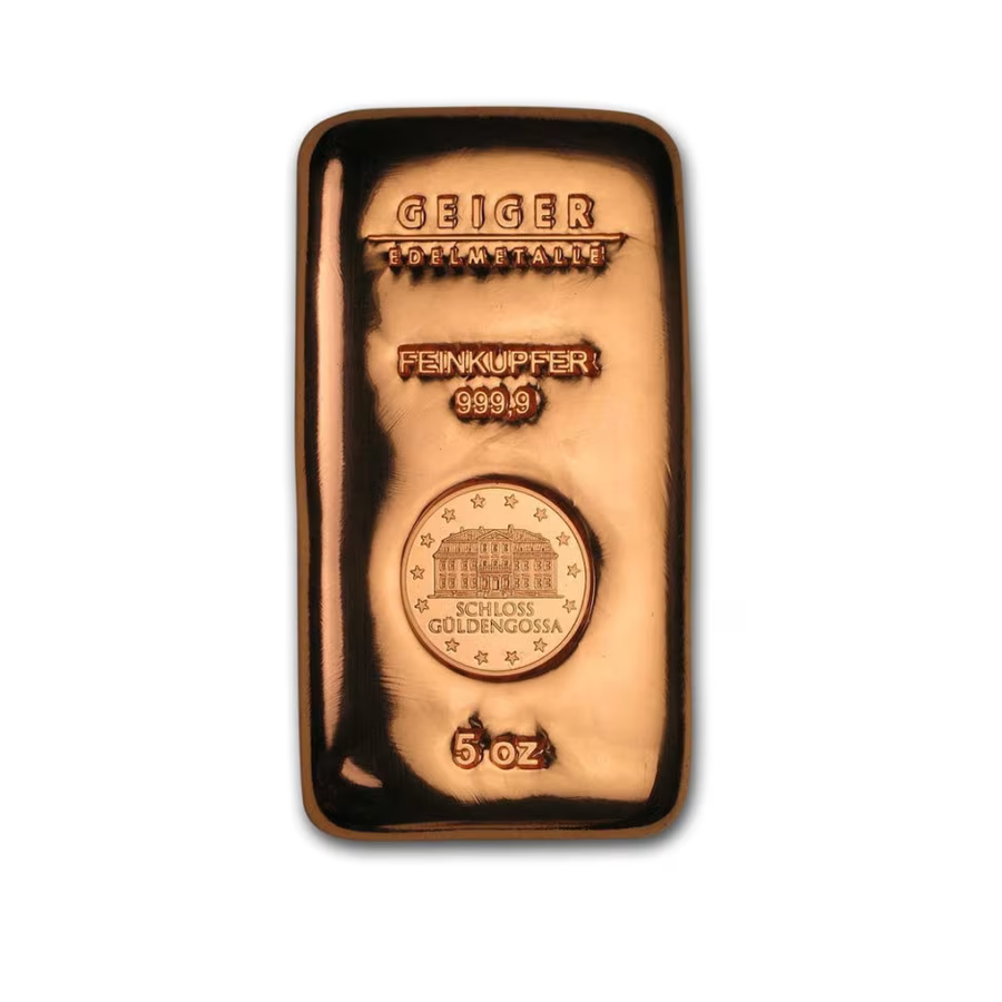 Lingote de cobre de 5 oz GEIGER-EDELMETALLE (Alemania)